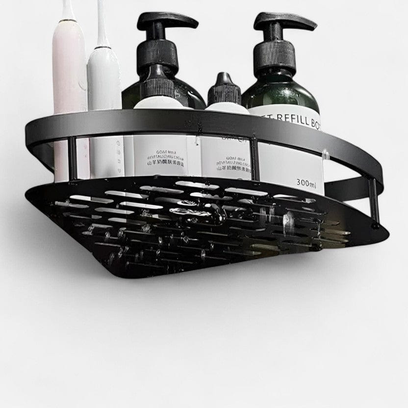 etagere murale angle metal salle de bain 