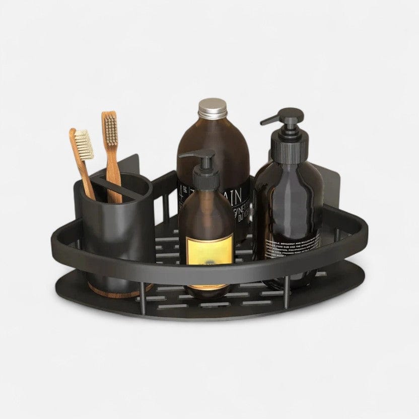 etagere murale angle metal salle de bain 