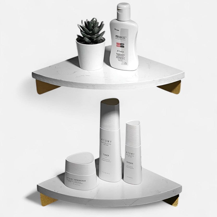 Étagère murale angle salle de bain 