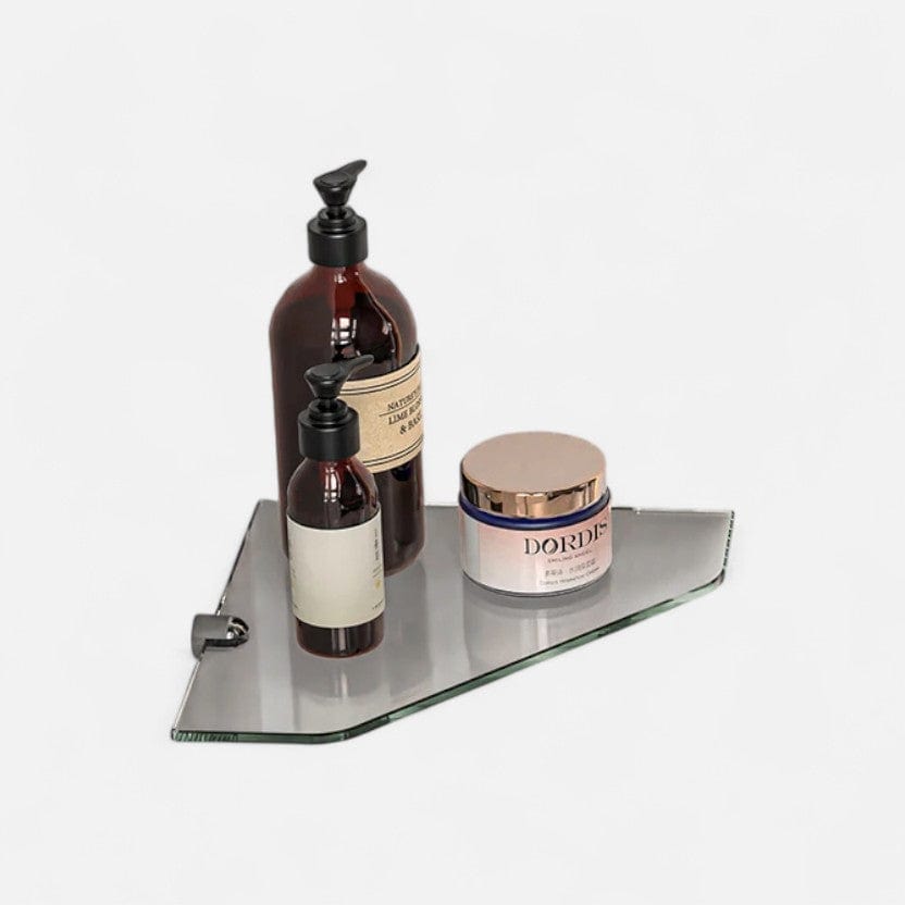 etagere murale angle verre 