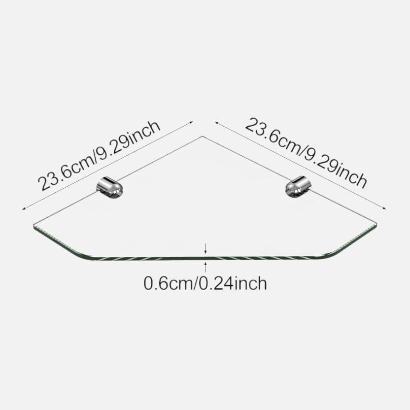 etagere murale angle verre 