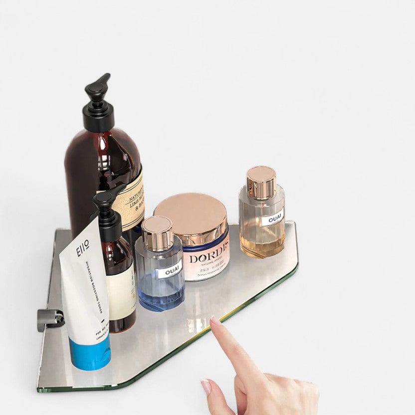 etagere murale angle verre 