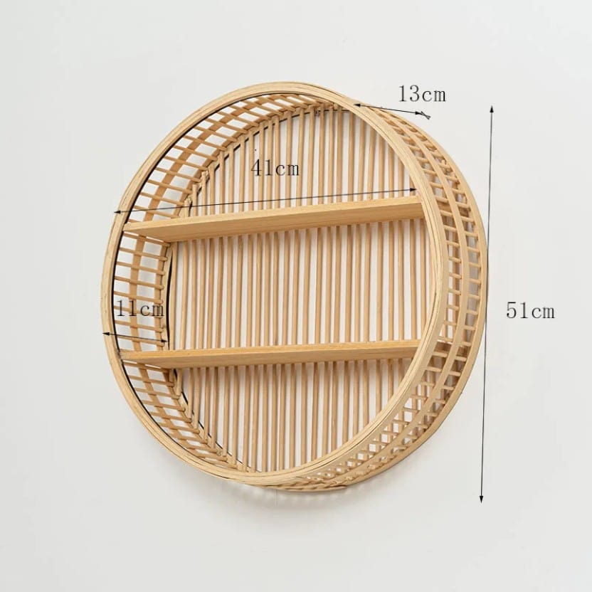 etagere murale bambou rond