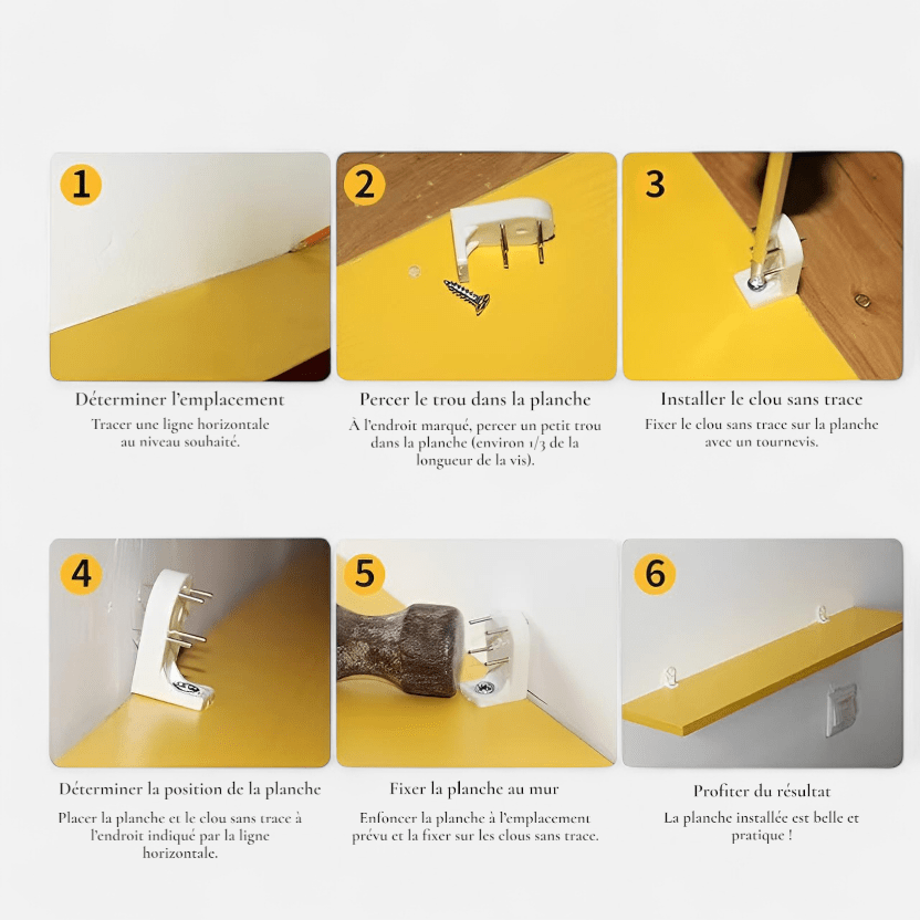 Etagere murale blanc bois