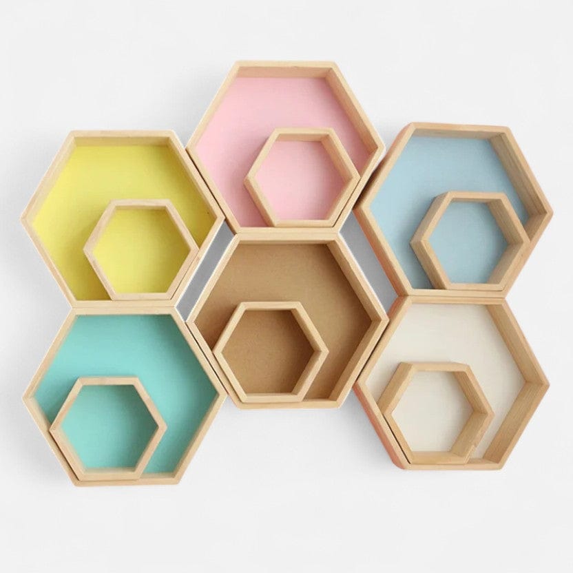 Etagère murale bois blanc