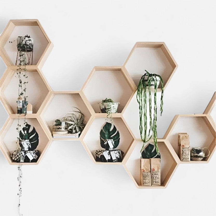 Etagère murale bois blanc