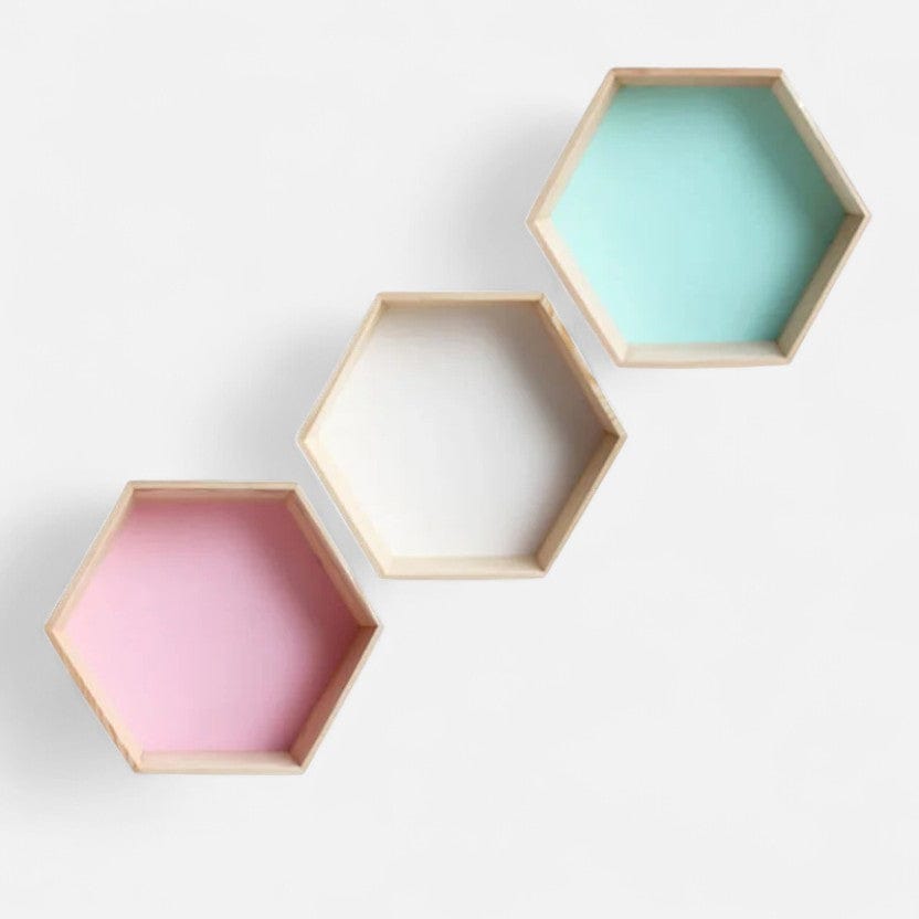 Etagère murale bois blanc