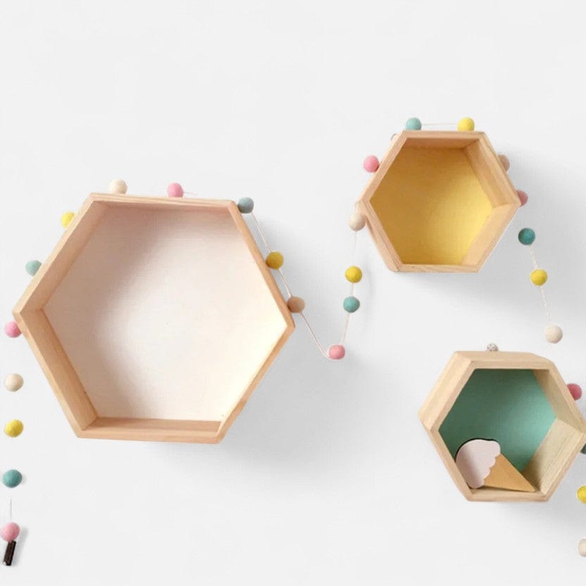 Etagère murale bois blanc