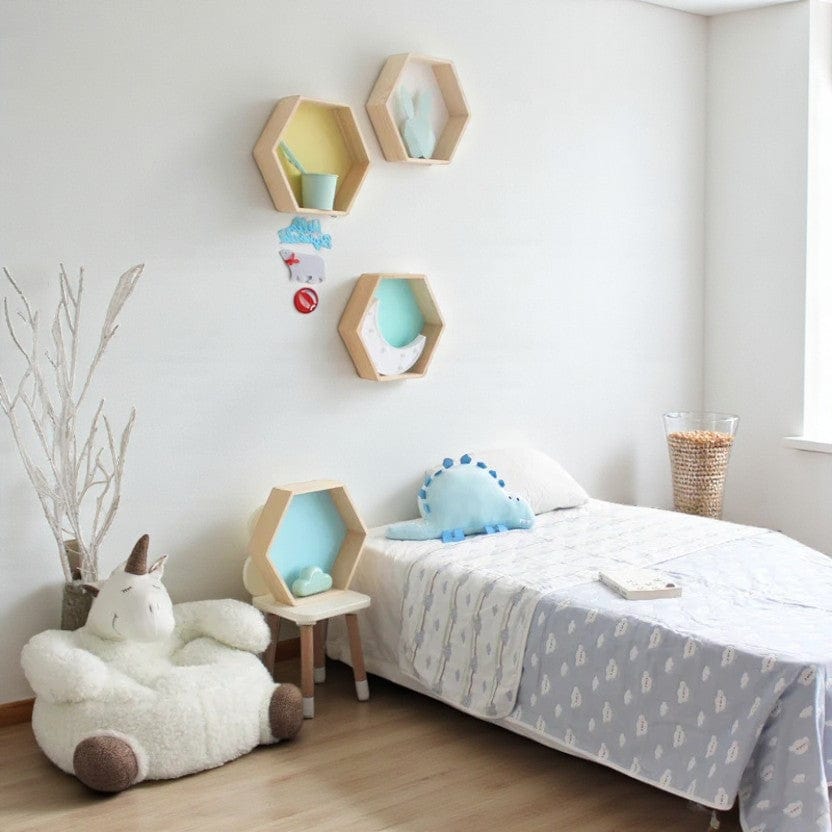 Etagère murale bois blanc