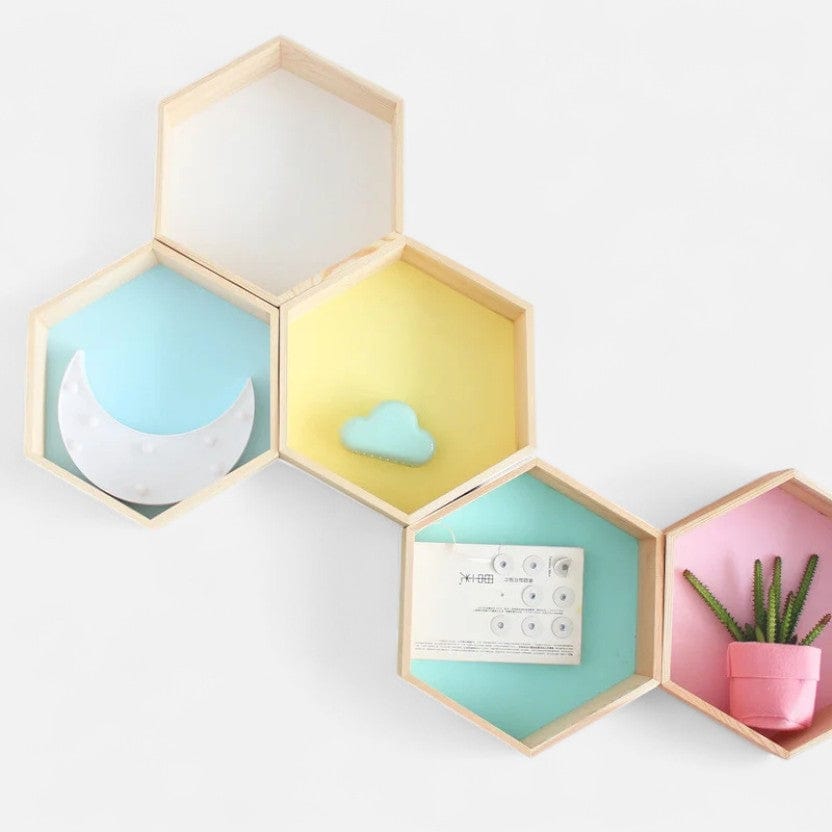 Etagère murale bois blanc