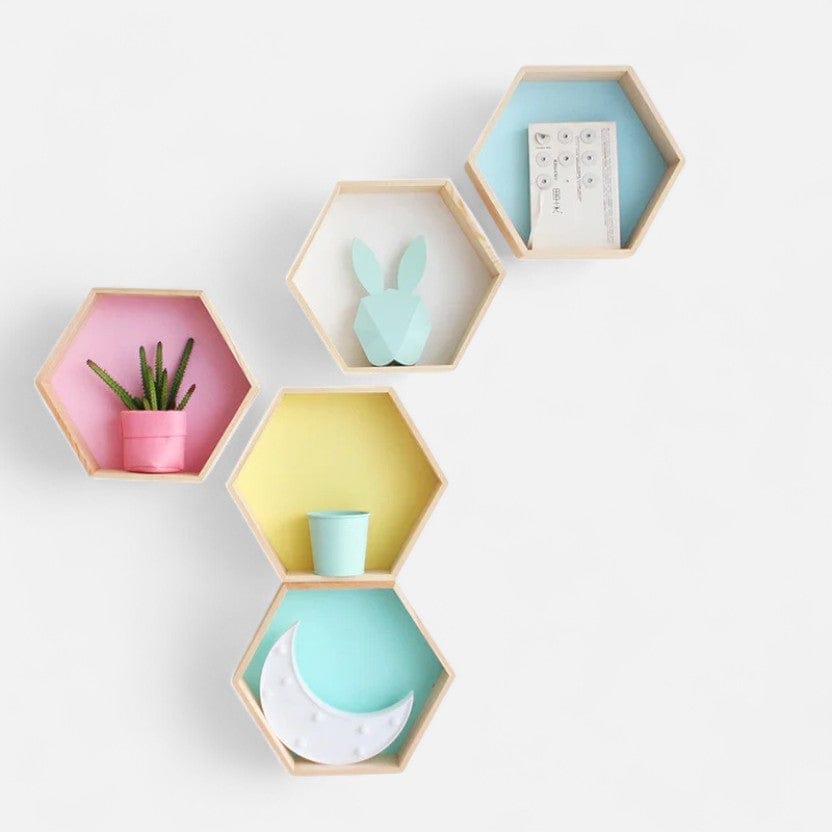 Etagère murale bois blanc