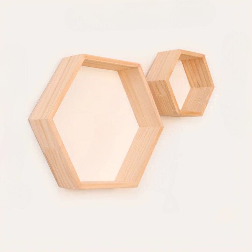 Etagère murale bois blanc Duo petite & grande