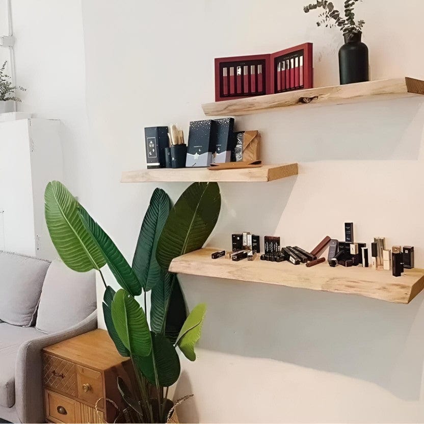 etagere murale bois rectangulaire 