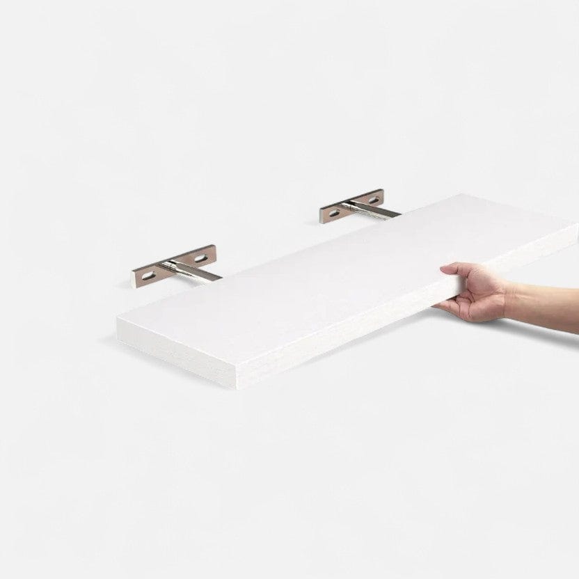 Etagere murale cuisine blanc 1 étagère