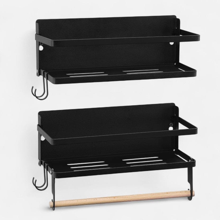 etagere murale cuisine metal Noir