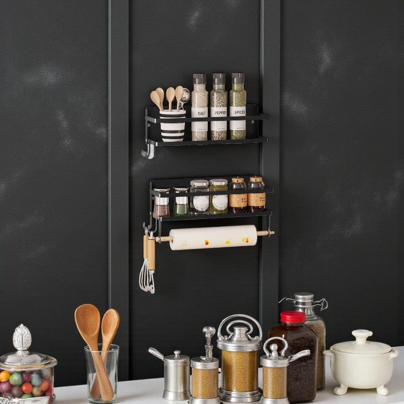 etagere murale cuisine metal Noir