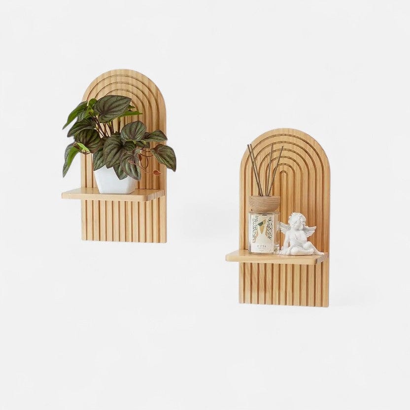 etagere murale decoratif Ligne d’Écorce / Deux