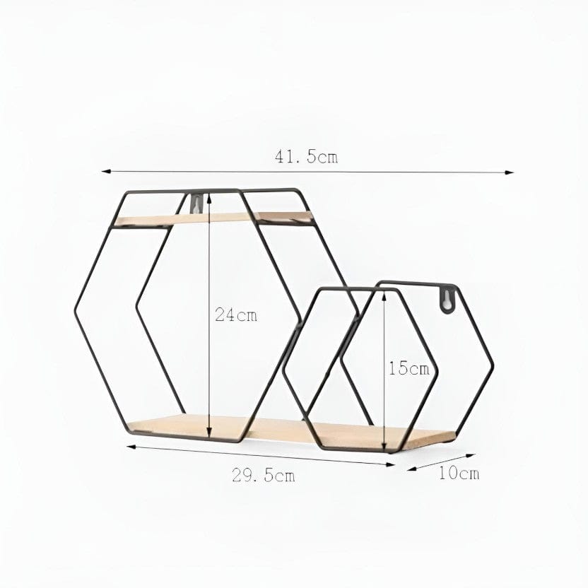 etagere murale dore metal