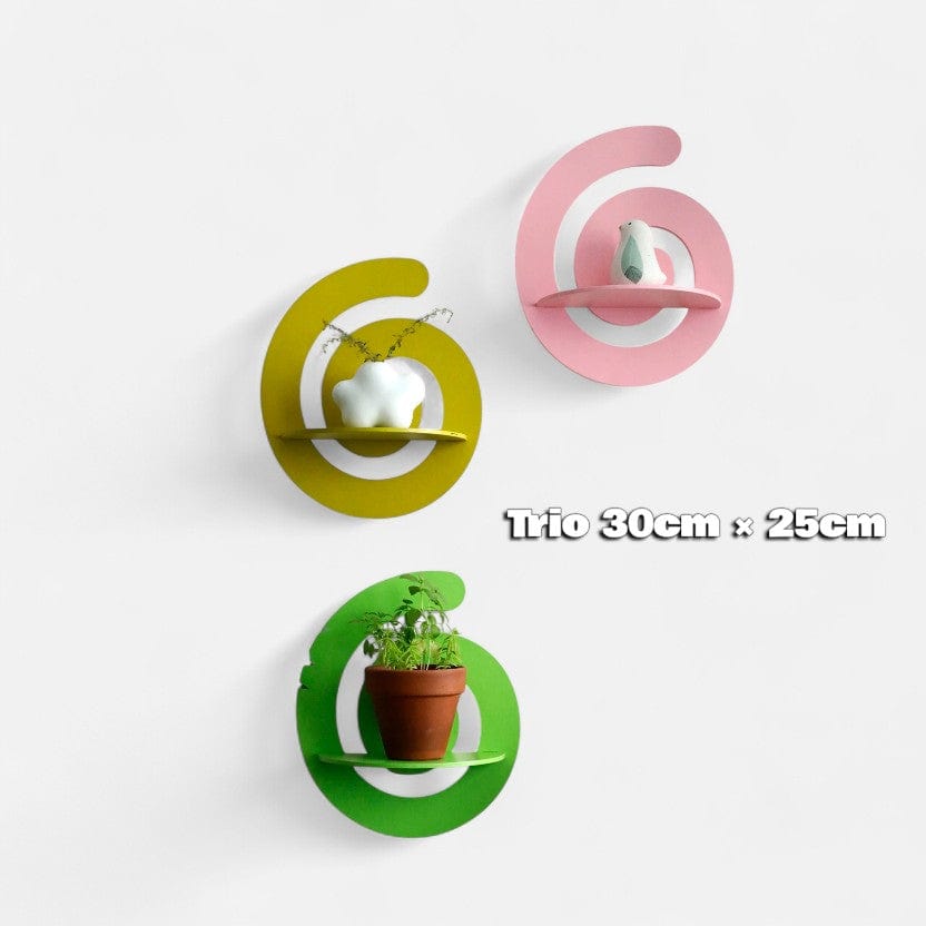 etagere murale en couleur Trio Lichen