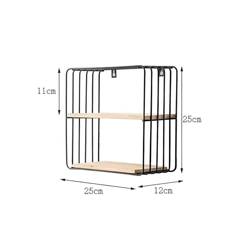 etagere murale industriel noir