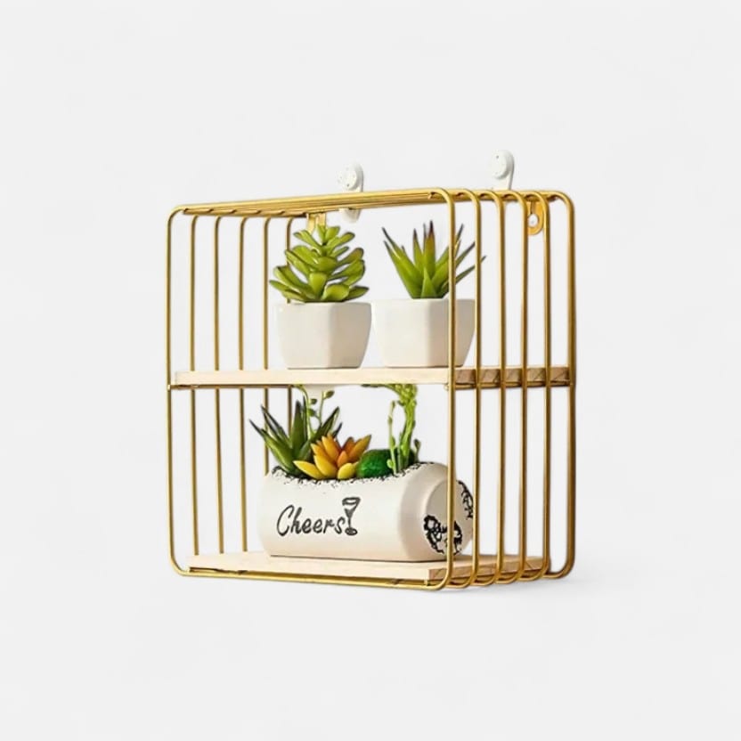 etagere murale industriel noir Or