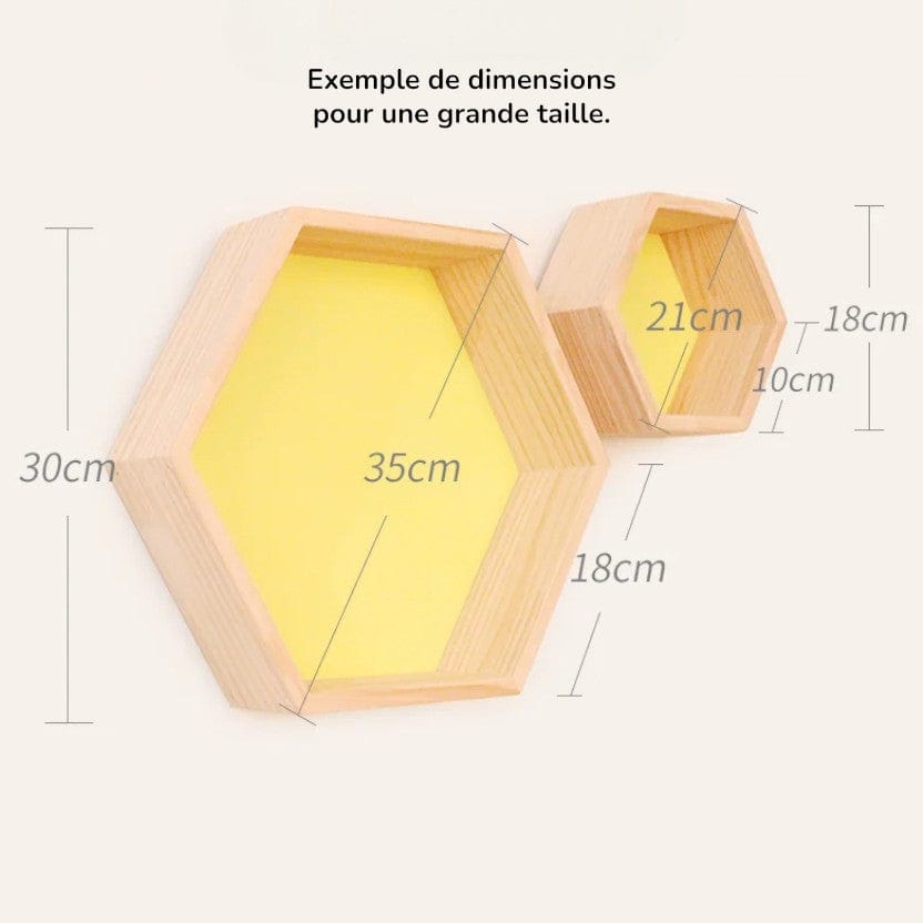 Etagere murale jaune