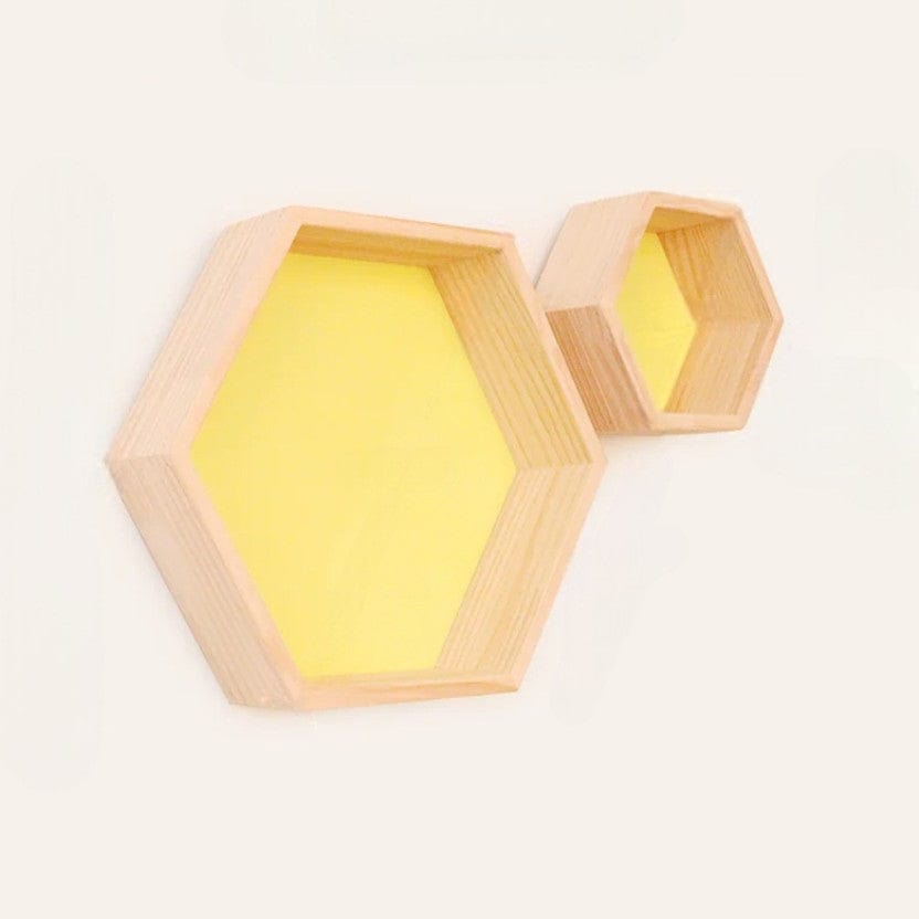 Etagere murale jaune Duo petite & grande