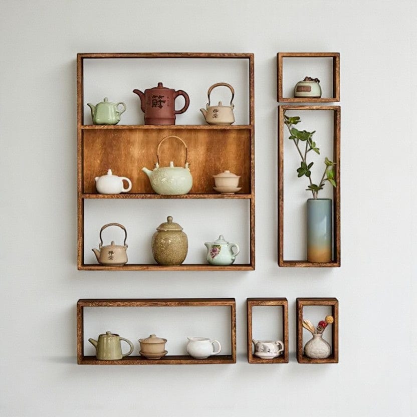 Étagère Murale – Kit Modulable Charbon Zen