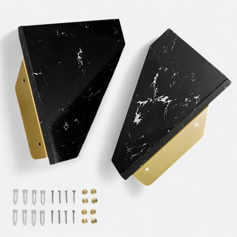 Etagere murale marbre noir