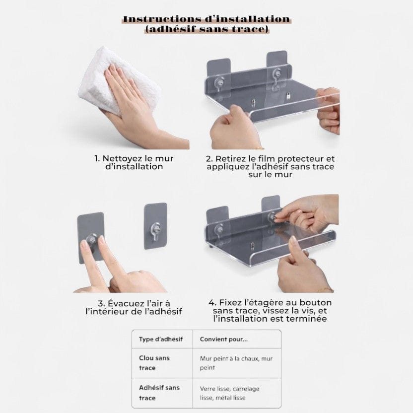 etagere murale marron