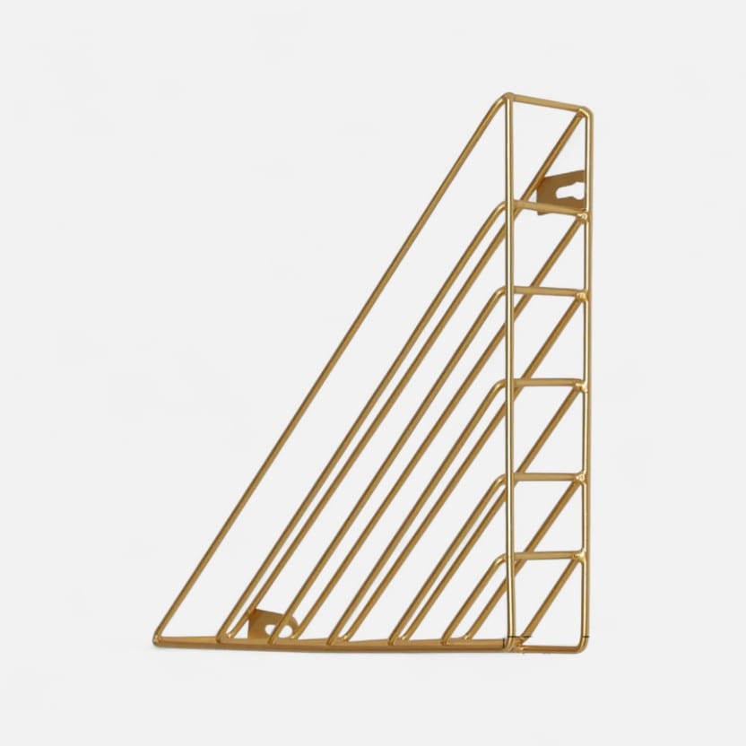 etagere murale metal design Or