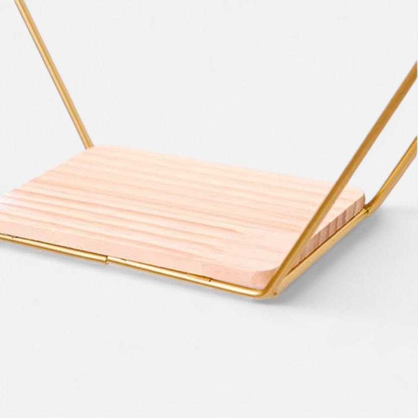 Etagere murale metal dore 