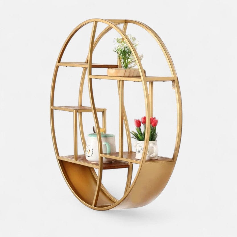 etagere murale metal rond