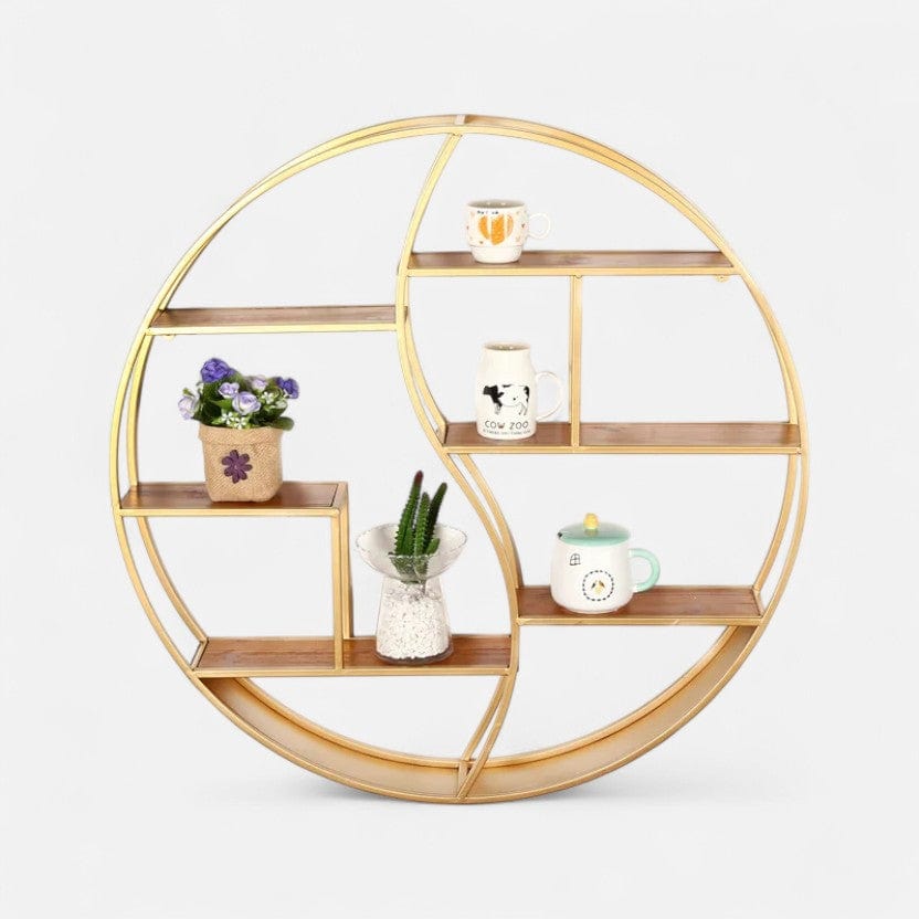 etagere murale metal rond