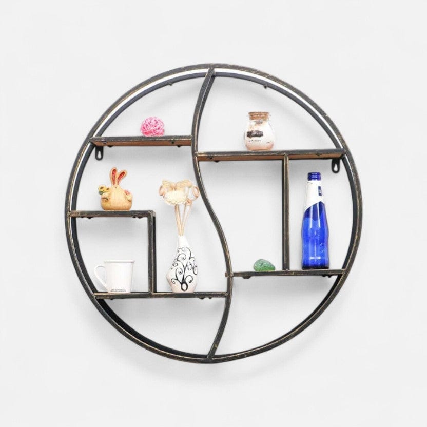 etagere murale metal rond