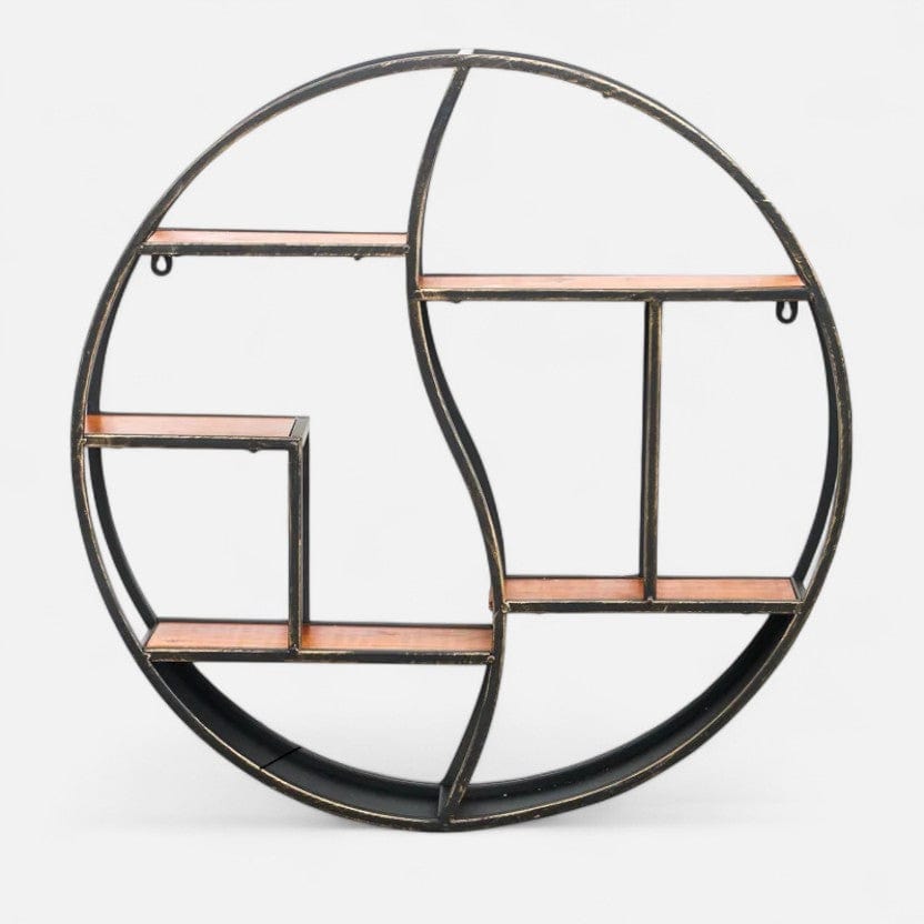 etagere murale metal rond Noir Ø 60cm