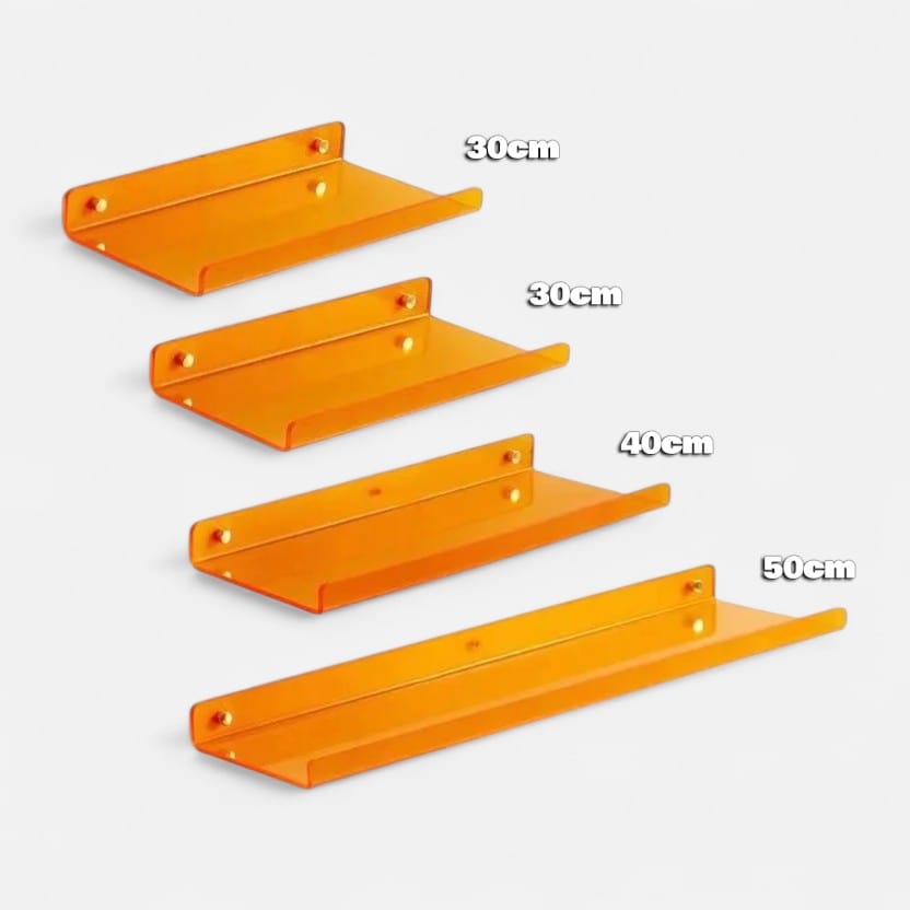 etagere murale plastique Lot de 4 / Installation par autocollant