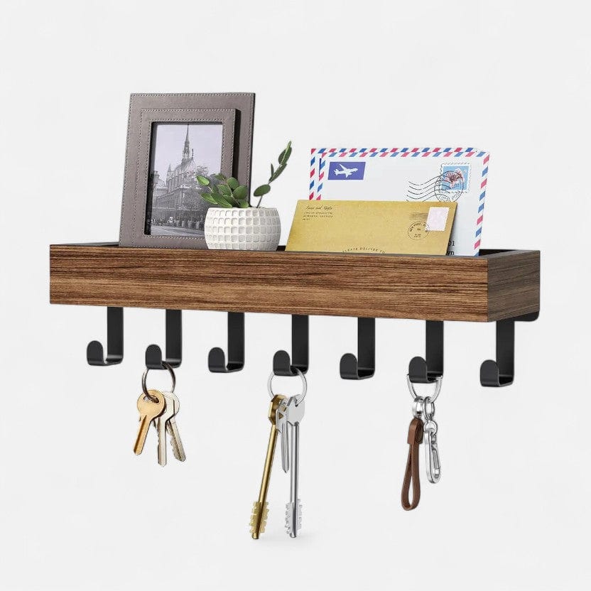 etagere murale porte manteau bois