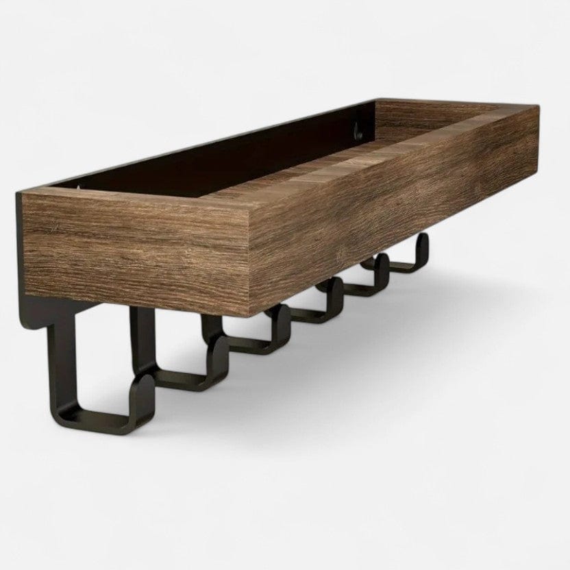 etagere murale porte manteau bois
