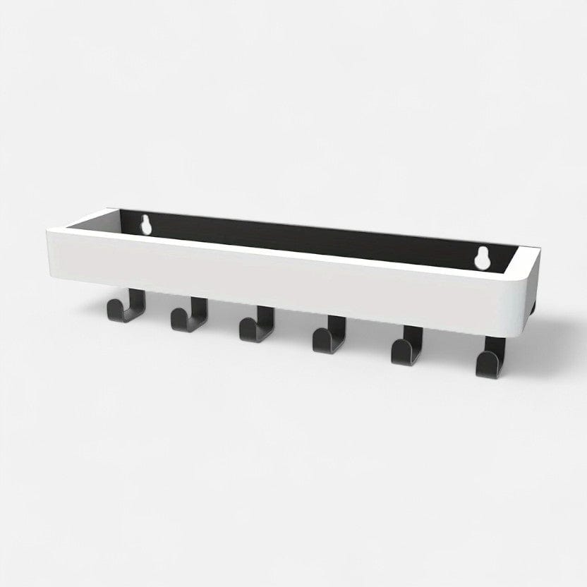 etagere murale porte manteau bois Blanc