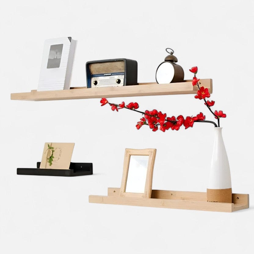 Etagere murale rangement bois 60 x 14cm