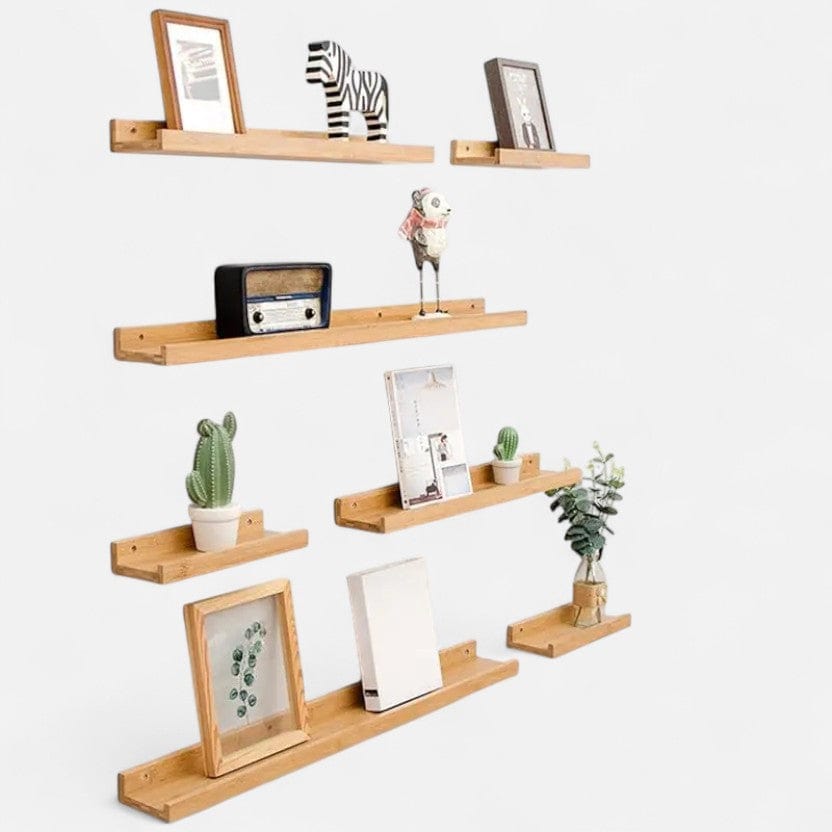 Etagere murale rangement bois 60 x 14cm