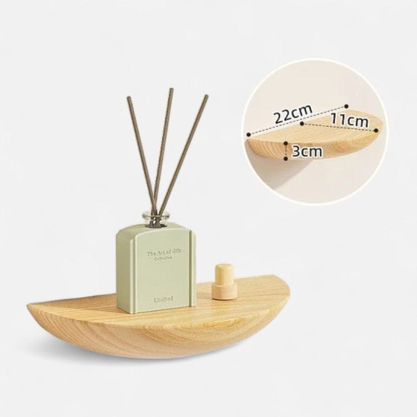 Etagere murale ronde bois