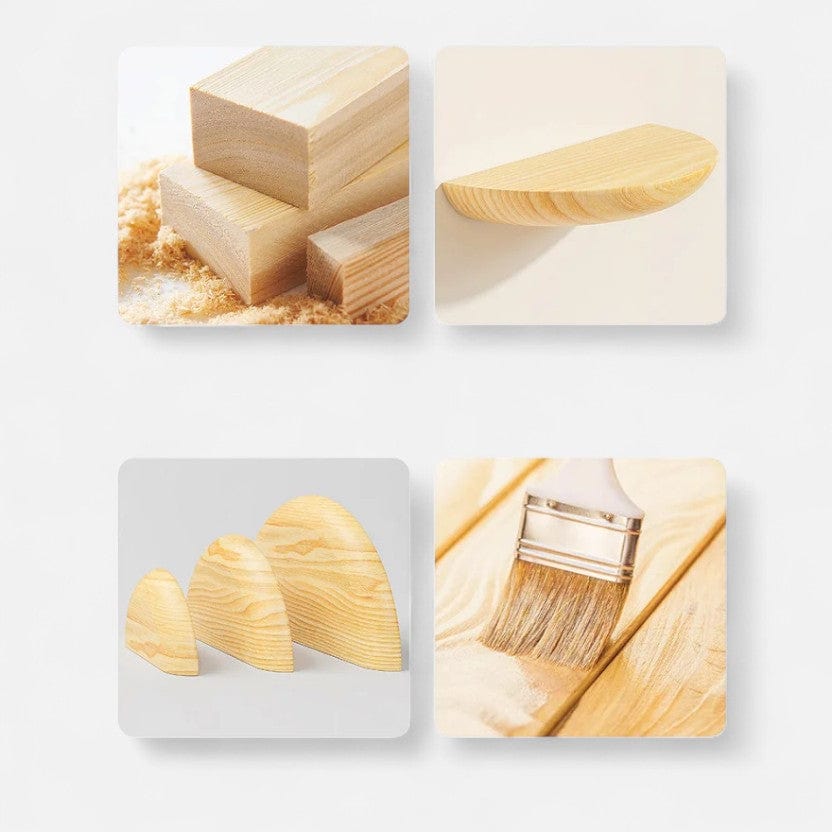 Etagere murale ronde bois