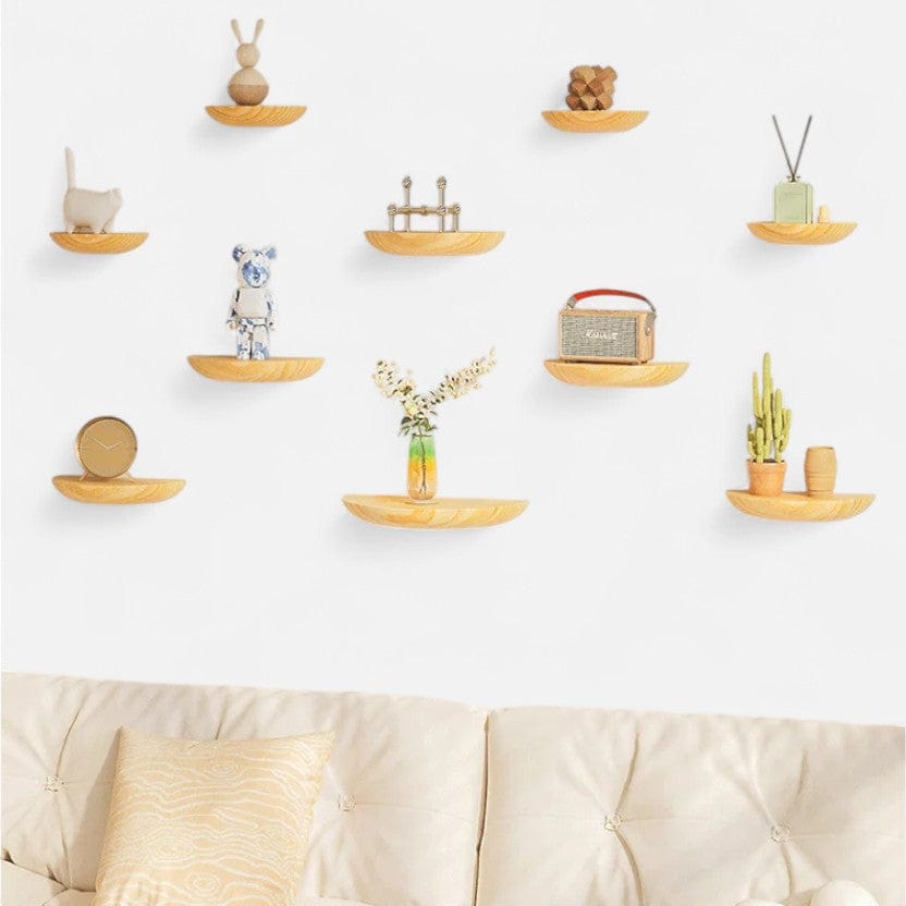 Etagere murale ronde bois