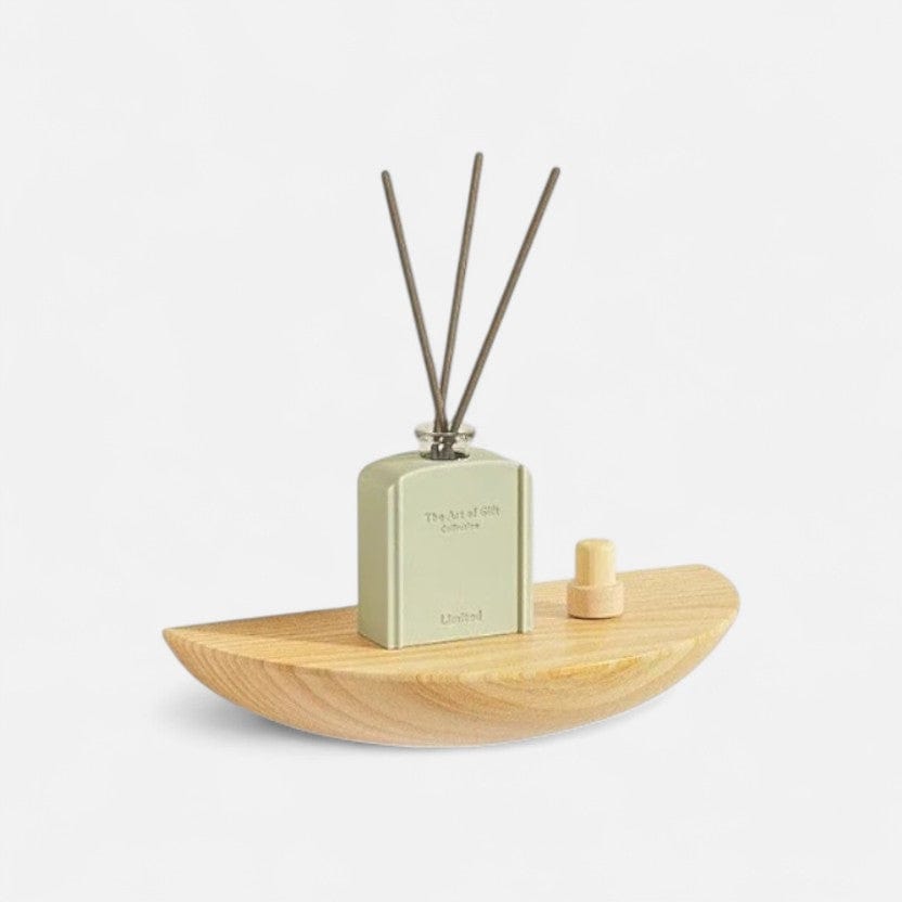 Etagere murale ronde bois 3 × 11 × 22cm