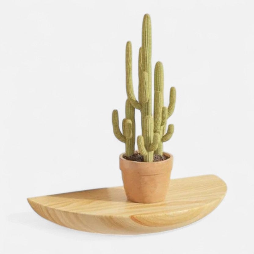 Etagere murale ronde bois 3 × 15 × 28cm