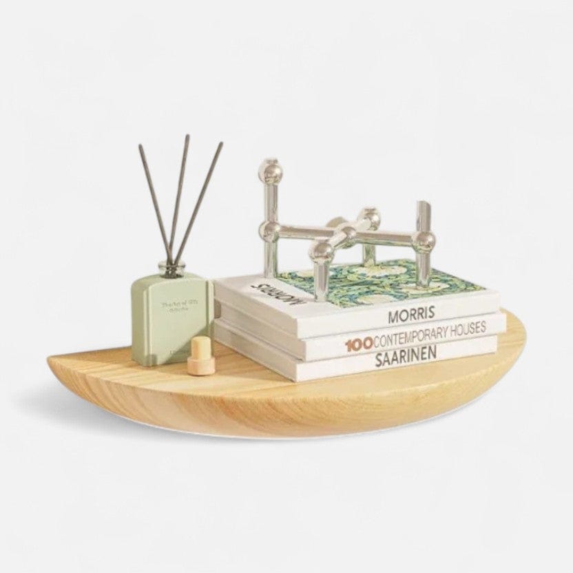 Etagere murale ronde bois 3 × 20 × 38cm