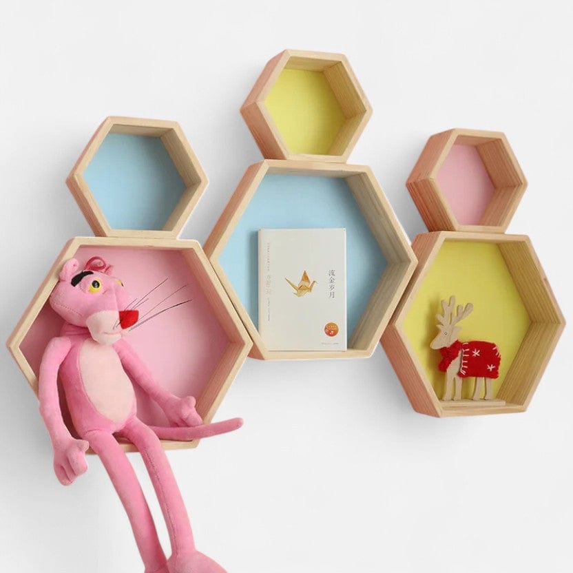 Etagère murale rose