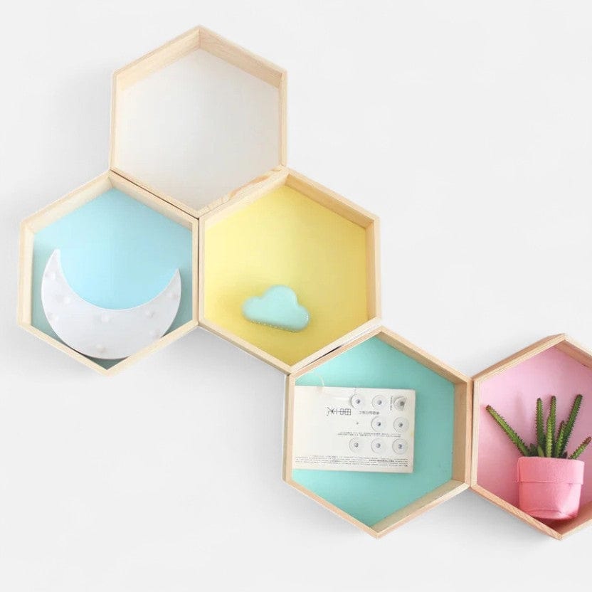 Etagère murale rose